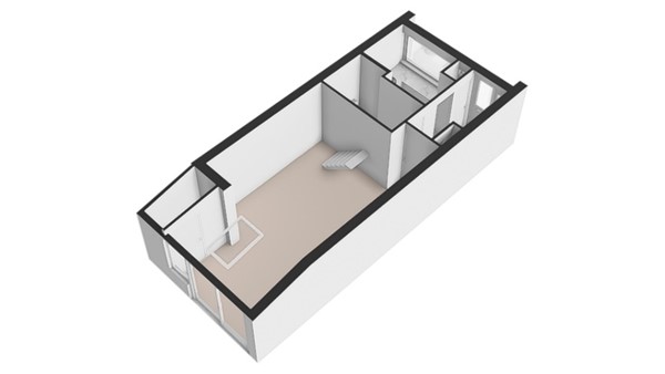 Plattegrond - Laan van Overvest 1C, 2613 DK Delft - Begane grond-3D.jpg